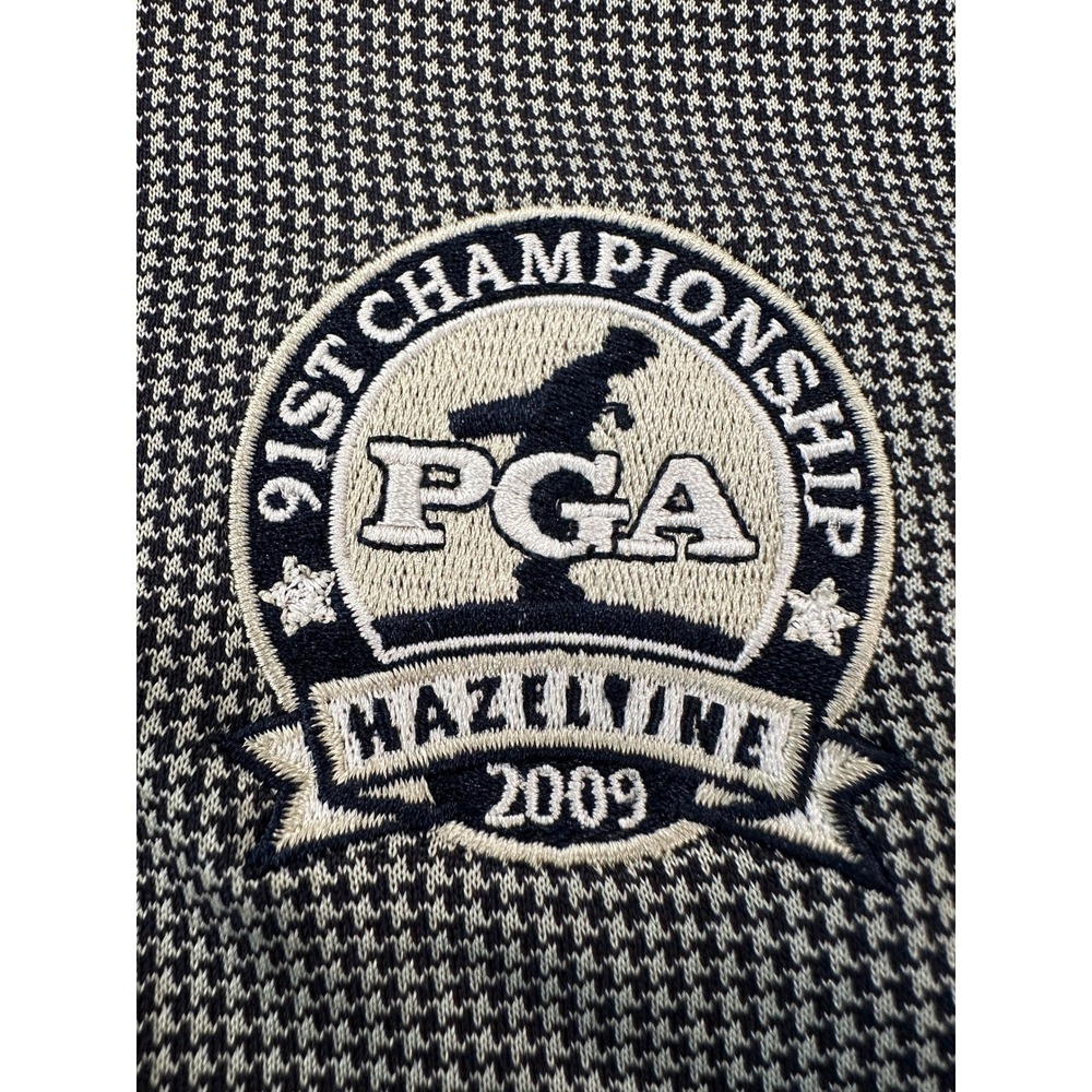 Cutter & Buck Golf Polo 2009 PGA Championship Performance‎ Shirt Houndstooth L